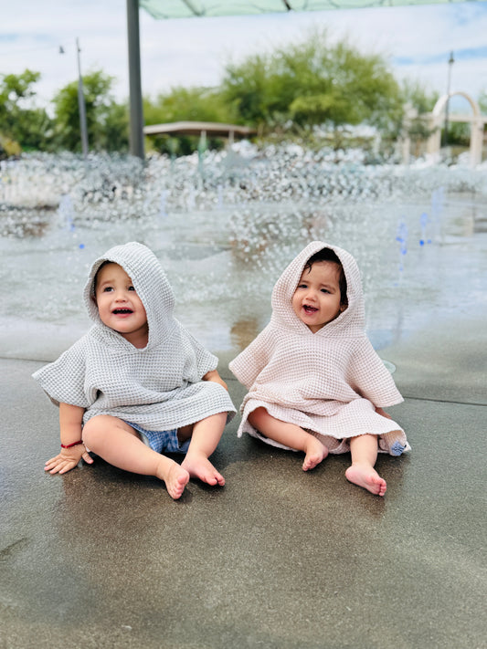 Waffle Hooded Towel 🛁 — Cozy Wrap for Your Little Tesoro