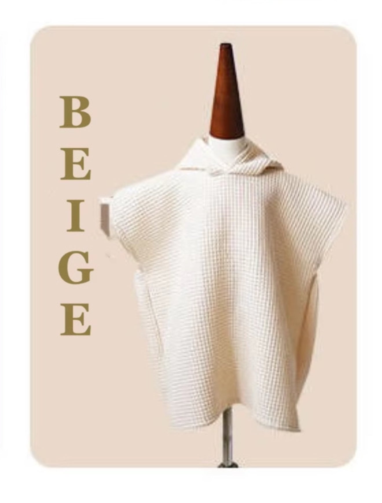 Waffle Hooded Towel 🛁 — Cozy Wrap for Your Little Tesoro